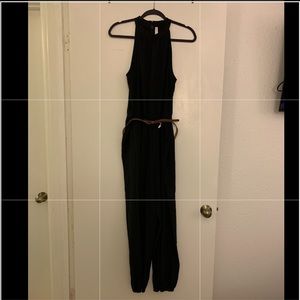 Black rayon one piece jumper